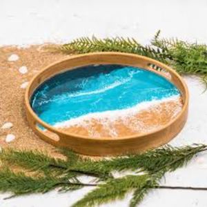 Bandeja de servicio de resina de diseño minimalista hecha a mano pura de una sola pieza con calidad y material extra premium a precios muy bajos - Product Image 5