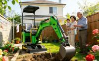 Excavator Mini Crawler 1.7 Ton Baru dengan Garansi untuk Penggalian Tiang Pagar, Kebun, dan Proyek Konstruksi Kecil
