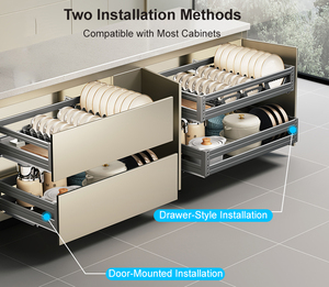 Estante para platos HNOSS, organizador de cocina, organizador de almacenamiento, cajón extraíble, accesorios para armario de cocina, cesta de cajón moderna - Product Image 6