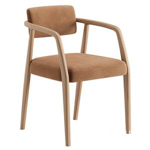 Chaise de salle à manger nordique simple en bois massif fauteuil de maison au design moderne avec matériau PC pour une utilisation en extérieur dans les hôtels et les restaurants - Product Image 1