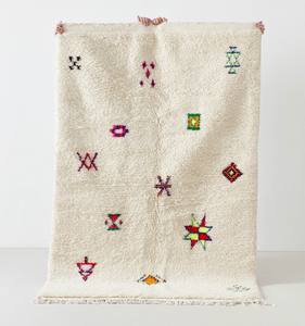 Alfombra Boujaad Marroquí Moderna Tejida a Mano, 100% Lana, Diseño a Cuadros, 8mm de Grosor, Alta Calidad, Venta al Por Mayor - Product Image 3