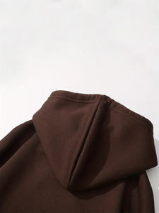 Sudadera con capucha y sudaderas de lana de alta calidad Sudadera con capucha de lana personalizada Diseño de mujer Sudadera con capucha y sudaderas de lana de gran tamaño para adultos a cuadros - Product Image 3