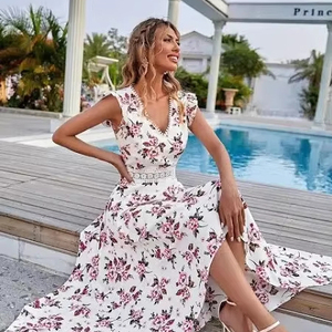 Vestido largo indio con estampado floral de algodón y bloque de mano, vestido de novia personalizado, regalo de verano, vestido elegante, regalo para ella - Product Image 1