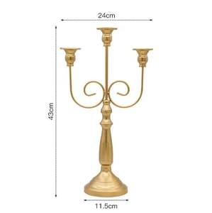 Candelabro de metal artesanías indias boda cuadrado oro plata superventas loto medianos grandes compradores comerciales - Product Image 3