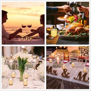 Mercury Classy Silk Printed Glass Votive Porte-bougie en or moucheté pour la table de Noël, de mariage et de fête Meilleure idée de cadeau - Product Image 6