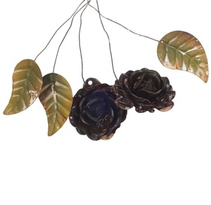 Adorno Navideño Artificial para Interiores y Exteriores, Flor Metálica Colgante, Ignífugo, Moderno, Elegante, Decorativo para Pared - Product Image 4