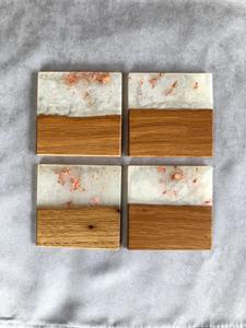 Posavasos de madera de resina epoxi cuadrada Limbus, para decoración del hogar - Product Image 5