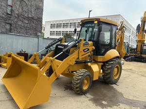 Chargeuse CAT 420F d'occasion à prix de gros, prix original, bon état, roues Caterpillar, chargeuse-pelleteuse d'occasion - Product Image 2