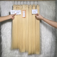 Extensions de cheveux vierges russes blondes, cuticules alignées, cheveux vietnamiens, super double trame, cheveux humains bruts, fournisseurs fiables