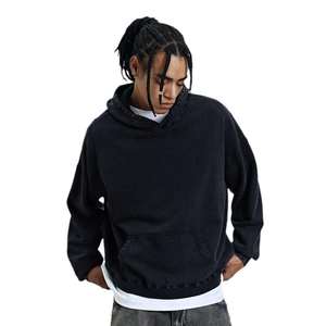 Nouveau sweat-shirt pour homme d'hiver, design personnalisé avec un plateau en corde, 100% coton molletonné, taille plus, style uni transfrontalier - Product Image 3