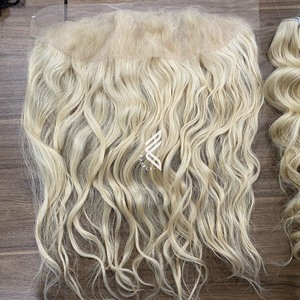 Premium Blonde Frontal 13x6 Lace <b>Wigs</b> Durable 100% Virgin Remy European Hair Natural Wave Loose Deep Wave Salons Customization - Product Image 1