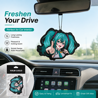 Désodorisants de voiture personnalisés populaires de haute qualité avec parfums senteurs de voiture neuve, parfum gravé, logo imprimé dessin animé, accessoire automobile
