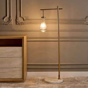 Lampadaire en tissu blanc en forme de champignon pour la décoration intérieure de salon de luxe moderne, élégant, support doré LED pour la maison et le bureau - Product Image 1
