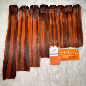 ผมต่อแบบชาวเรีย100% ไฮไลท์สีเปียโนผมปลอม - Product Image 5