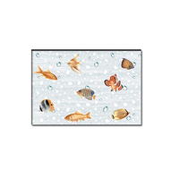 Conception personnalisée motif dauphin poisson découpé à la main mosaïque Art carreaux de verre océan murale pour salon mur hôtel salle de bain piscine