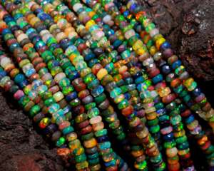 Nueva tendencia Natural etíope ópalo Disco piedras facetadas Rondelle forma Cuentas 4mm-4,5mm para joyería - Product Image 2