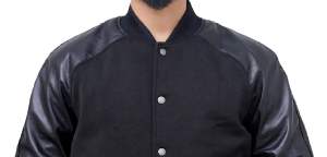 Veste en cuir brodée vierge en gros OEM, veste de baseball pour hommes, taille plus, veste en cuir personnalisée, veste bomber, vestes universitaires pour hommes - Product Image 3