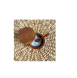 Table à manger classique en bois d'acacia avec soupe au sel utiliser bol pièce au design écologique et forme ronde et vente - Product Image 4