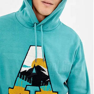 Sweatshirts à capuche brodés pour hommes, design personnalisé, sweatshirts d'hiver confortables de couleur unie, avec col, techniques teintes unies pour l'extérieur - Product Image 5