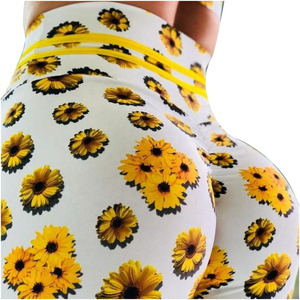 <b>Hot</b> Sale Women's 3D Flower Print Yoga <b>Leggings</b> High Waist Seamless Breathable Quick Dry Feature for Sport Fitness Casual Summer - Product Image 2