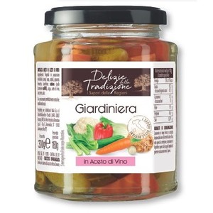 Delizie Tradizione Giardiniera in Vinegar Traditional Sour Preserved Vegetables 314 ml Pack of 8 - Product Image 1