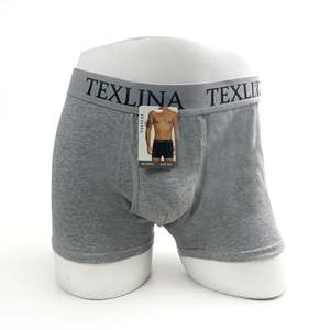 Texlina - Paquete de 3 Calzoncillos Boxer Elásticos de Tiro Medio para Hombre, Algodón y Seda, Colores Surtidos, Diseño de Letras, Transpirables, con Logotipo en la Cintura, Talla XL - Product Image 1