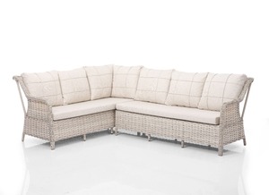 ชุดเก้าอี้รับประทานอาหารกลางแจ้งทรงมุม ดีไซน์ทันสมัย โครงอะลูมิเนียมคุณภาพพรีเมียม หุ้มด้วยหวาย สำหรับใช้ในโรงแรม บ้าน และสำนักงาน ผลิตในตุรกี - Product Image 2