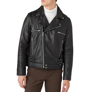 Fabricantes de chaquetas de cuero de diseño personalizado de Sialkot Pakistán/chaquetas de cuero de moda para hombres con cuello de piel real - Product Image 4