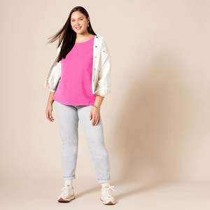 Camiseta de Verano para Mujer, Elegante, Tejido Suave, Talla Grande, Transpirable, de Secado Rápido, Ajuste Delgado, Ecológica, Textura Ligera, Caída Fluida, Sensación Suave - Product Image 6