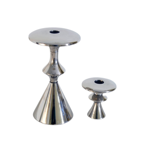 Luxury <b>Candlestick</b> Holder <b>SIlver</b> Metal Handcrafted Candle Holder in Modern Design Home Wedding Table Room Decoration - Product Image 1