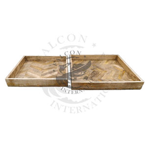 Bandeja decorativa de madera de diseño personalizado hecho a mano moderno de lujo ODM OEM decoración multifuncional para el hogar al por mayor - Product Image 4