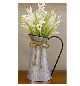 Prix de gros Fabrication Nouvelle Arrivée Pot De Fleur Pour La Décoration De Ferme À La Main De Bonne Qualité Métal Galvanisé Vase De Fleur - Product Image 1