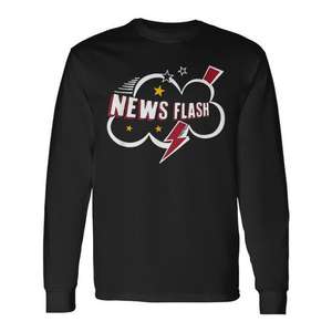 News <b>Flash</b> Media Awareness <b>Vintage</b> Long Sleeve T-Shirt - Product Image 1