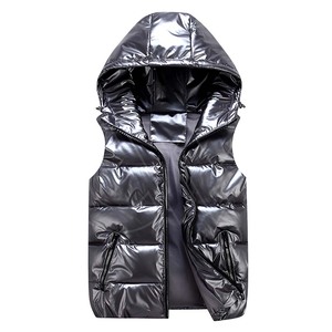 Chaleco acolchado de invierno para hombres y niños con cierre de cremallera impermeable a prueba de viento ropa exterior llena de algodón - Product Image 1