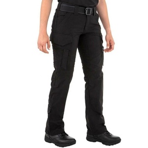 2022 Keven Impex KI-714 Women's <b>Elastic</b> <b>Waist</b> Mid Rise Solid Spandex/Cotton Cargo Pants Pockets Quick Dry Moto Biker Style - Product Image 1