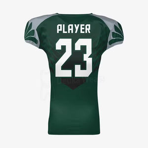 Maillots de football américain personnalisés OEM imprimés par sublimation, fabriqués en tissu polyester et élasthanne, avec nom et numéro personnalisés - Product Image 2