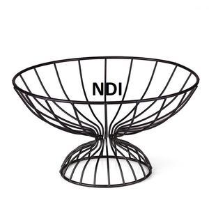 Corbeille à fruits écologique à finition brillante Panier de rangement au design moderne en métal avec fil arrondi Centres de table à manger - Product Image 6