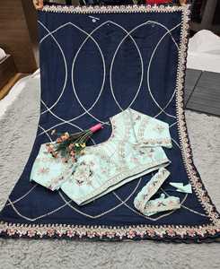 Sari de diseñador de estilo pesado de alta calidad de FULPARI, nueva tendencia, crape de buena calidad para ropa de fiesta étnica india para mujeres - Product Image 2