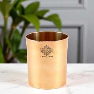 Vaso Clásico de Vidrio Puro Bronce de 260 ml para Uso en el Hogar o en Hoteles - Product Image 1