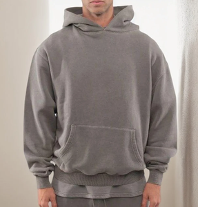 Sweat à capuche surdimensionné Sudaderas en coton français de haute qualité en coton épais French Terry - Product Image 1