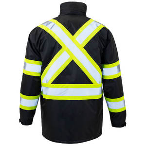 Men's <b>Hi</b> <b>Vis</b> Reflective Safety Winter <b>Jacket</b> Work-wear 2 in 1 <b>Fleece</b> High Visibility Work Wear Waterproof <b>Jacket</b> - Product Image 2