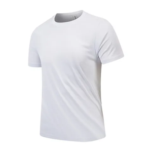Venta al por mayor de algodón cuello redondo Camiseta personalizada Digital Transferencia de seda impresión Logo gráfico camiseta hombres regular suave camiseta - Product Image 3