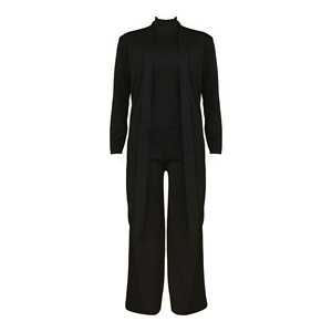 Set da Loungewear a Coste in 3 Pezzi per Donna # Pantaloncini RND Apparel Design in Beige, Taglie S/M-L/XL - Product Image 3