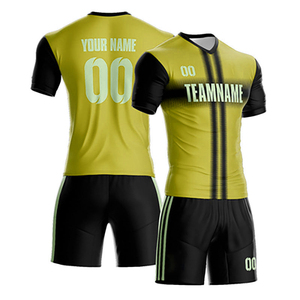 2025 venta al por mayor conjuntos de uniformes de fútbol personalizados Unisex poliéster verano invierno Jersey Kit con estampado para adultos uniformes de fútbol Jersey - Product Image 1