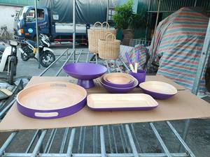 ชามไม้ไผ่ธรรมชาติทรงกลม/ไม้ไผ่ชามสลัด/ชามไม้ไผ่และช้อนราคาถูกที่สุดในเวียดนาม - Product Image 4