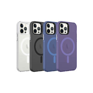 Étui rigide transparent givré compatible MagSafe MSRA Premium C-Pro pour iPhone 12 Pro - Noir Housse de téléphone portable - Product Image 2