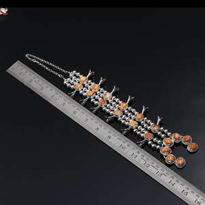 Wholesale Natural Oval Shaped Orange Oyster Gemstone Bezel Set 925 <b>Solid</b> Sterling <b>Silver</b> Pendant <b>Necklace</b> Gift for Her ODM OEM - Product Image 4