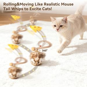 360 °   Juguete <span class=keywords><strong>de</strong></span> Peluche Marrón Recargable con Sensor <span class=keywords><strong>de</strong></span> Movimiento Inteligente para Gatos <span class=keywords><strong>de</strong></span> Interior, con Movimiento Giratorio y Cola Ondulante - Product Image 5