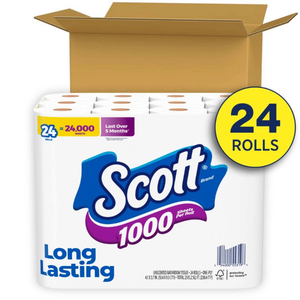 Scott 1000 Toilet Paper, 24 Rolls, 1,000 <b>Sheets</b> per Roll - Product Image 2