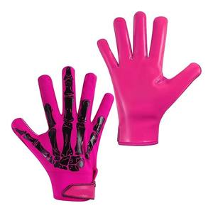 Gants de football américain en silicone 7v7 de qualité supérieure et très vendus, avec poignet réglable et surface de contact à haute friction - Product Image 6
